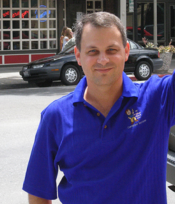 Steve the real MBS guy wearing blue shirt